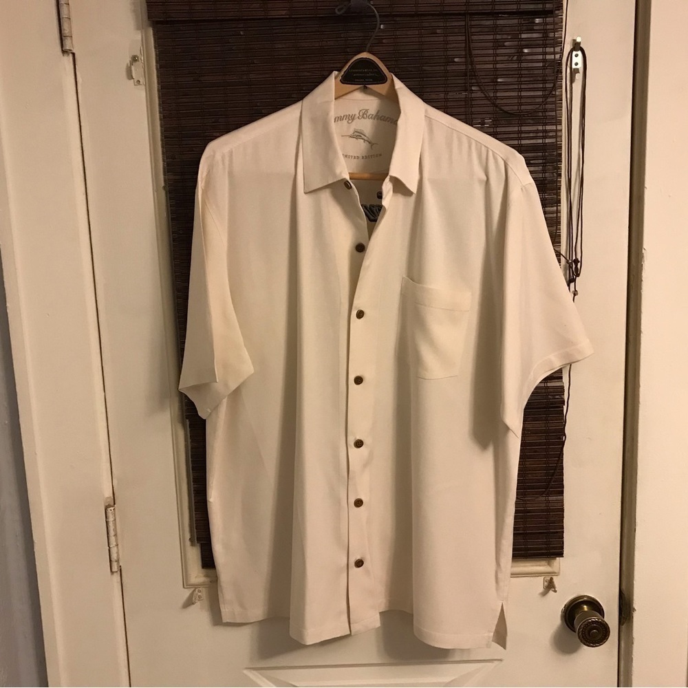 TOMMY BAHAMA Marlin BAR NYC EMBROIDERED Silk Hawaiian fishing shirt ltd ed